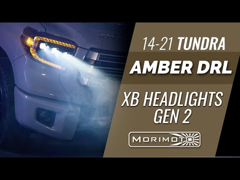 AMBER DRL XB LED Headlights for 2014 - 2021 Toyota Tundra by Morimoto