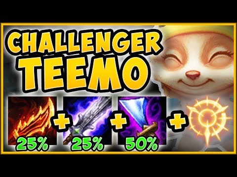 CHALLENGER BURST TEEMO BUILD GIVES +100% ATTACK SPEED?? TEEMO S9 TOP GAMEPLAY! - League of Legends
