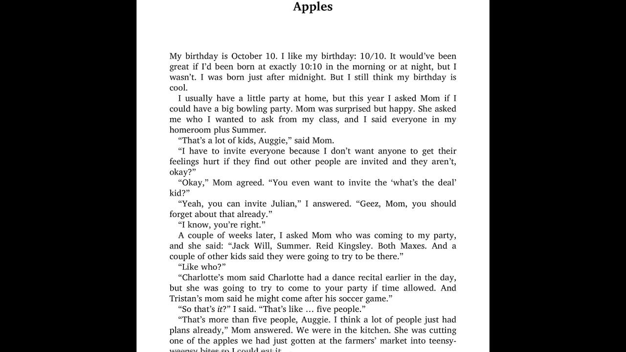 Wonder Chapter 25 Apples