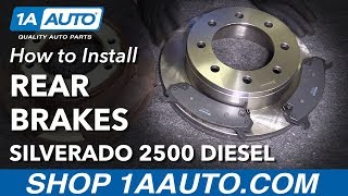 How to Replace Rear Brake Pads Rotors 05-10 Chevy Silverado 2500 HD Diesel