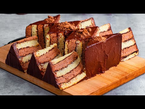 Dvobojni kolač bez pečenja od samo 3 sastojka| Gurman TV