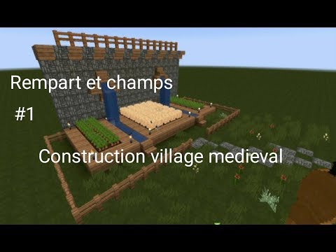 Galomry - construction medieval village #1 rampart and fields // Minecraft