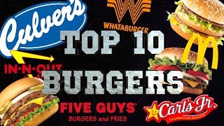 TOP 10 FAST FOOD BURGERS IN THE USA