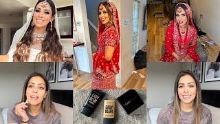 Asian Bridal Makeover & Trying out The VIRAL HUDA BEAUTY Easy Blur Products!