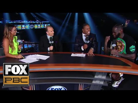 Deontay Wilder on set after tying Muhammad Ali with 10 career title defenses | PBC ON FOX