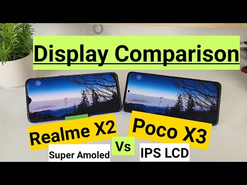 Poco x3 vs realme x2 display comparison super amoled vs IPS LCD