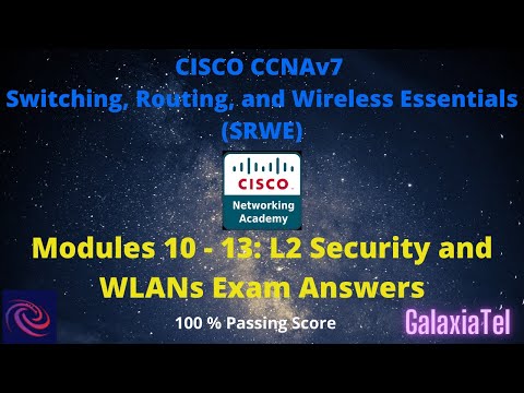 CCNA 2 v7 Modules 10 – 13: L2 Security and WLANs Exam Answers