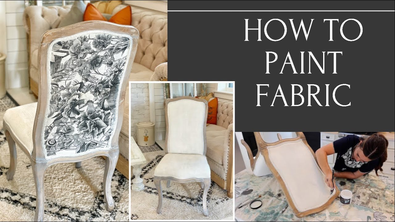 How To Paint Fabric and Decoupage Painted On A Chair JRV Decoupage