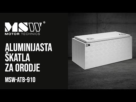 videoposnetek - Aluminijasta škatla za orodje - 91 x 44,5 x 43 cm - 119 L