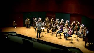 Prelude in C-sharp Minor - Ithaca College Tuba Euphonium Ensemble - OctubaFest 2012