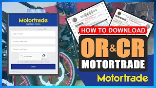 HOW TO DOWNLOAD OR CR IN MOTORTRADE ONLINE
