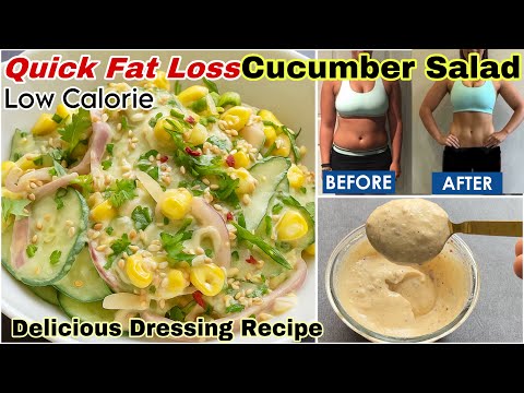 Creamy Cucumber Salad for Weight Loss | Low Calorie, High Protein Cucumber Salad for Fat Loss Recipe