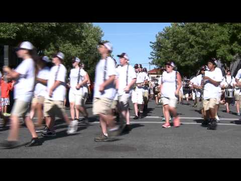 Grand Junction High School Marching Band Performs at the Palisade Peach Festival Parade