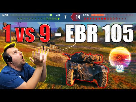 EBR 105: Can ONE Tank Beat 9 Opponents? Total MADNESS in World of Tanks!