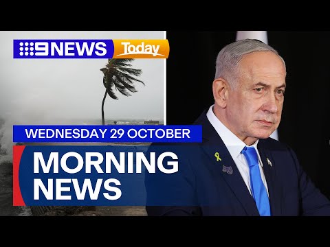 Hurricane Melissa rips through Jamaica; Netanyahu orders strikes in Gaza | 9 News Australia