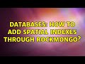 Databases How To Add Spatial Indexes Through Rockmongo