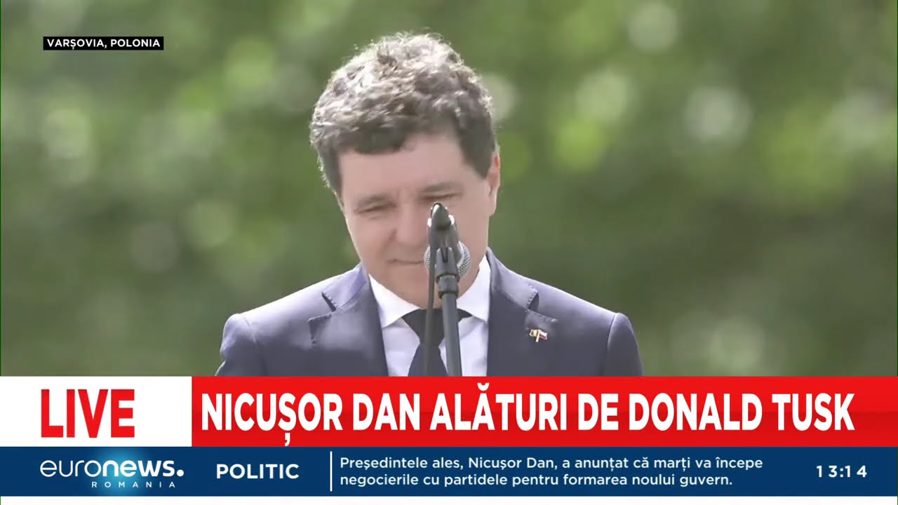Nicușor Dan, aclamat de zeci de mii de oameni în Polonia, la marșul de susținere al lui Trzaskowski