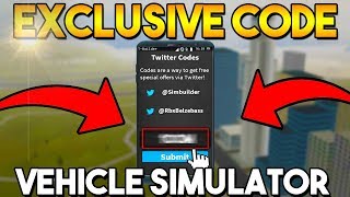Vehicle Simulator Roblox Codes 2018 New Update December à¤® à¤« à¤¤ - new exclusive code vehicle simulator roblox