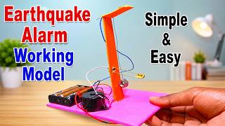 earthquake alarm working model for science exhibition or fair - disaster management