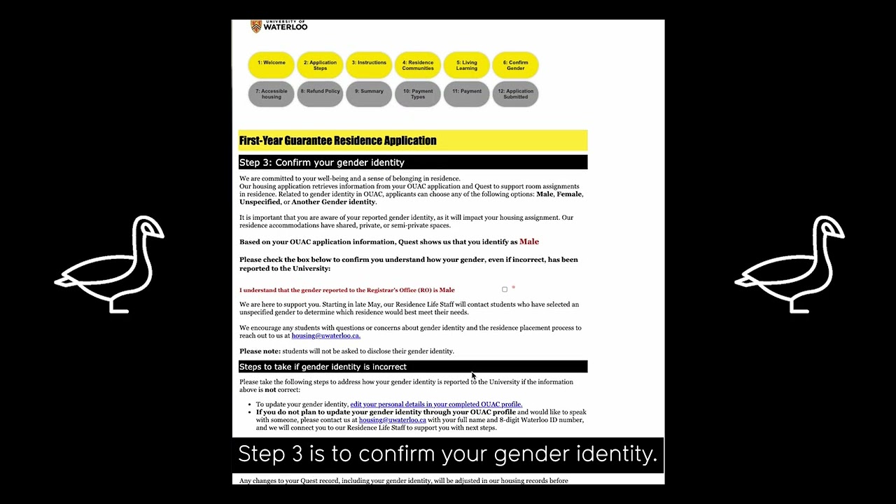 2025  First-Year Guarantee Residence application walkthrough