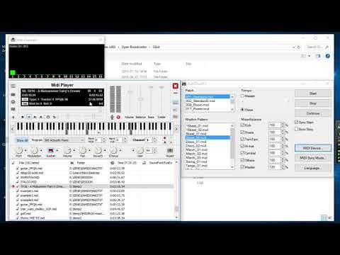 Midi Player real time Midi messages test with AutoDrum (Start/Stop/Continue/Midi Clock)