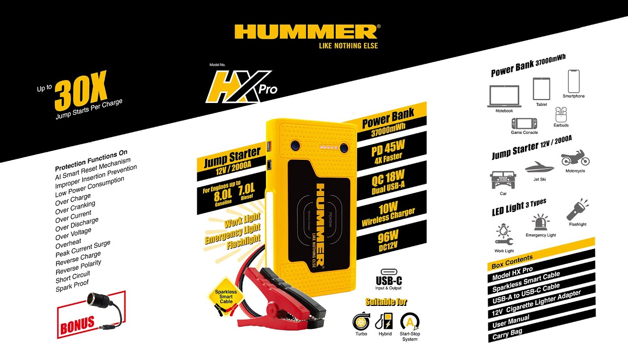 Hummer HX PRO – štartovacia powerbanka