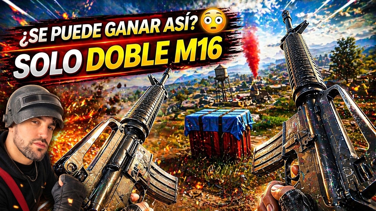 ¿Se puede ganar con DOBLE M16 en PUBG? El chat me retó 😘🚬 Gráficos al MAXIMO ultra REALISTAS