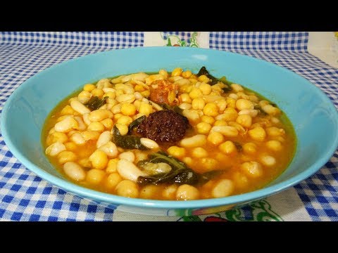 POTAJE DE GARBANZOS, ALUBIAS Y ACELGAS | RECETA FÁCIL Y RÁPIDA