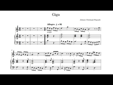 Johann Christoph Pepusch - Allegro from Sonata C - major (4th movement)