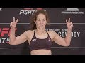 Macy Chiasson Vs Sarah Moras Weigh In Face Off UFC Fight Night Iaquinta Vs Cowboy R WMMA