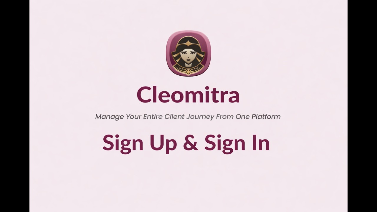 How do you Sign Up and Sign In to Cleomitra?