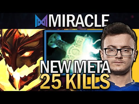 Shadow Fiend Gameplay Nigma.Miracle with Mjolnir and 25 Kills