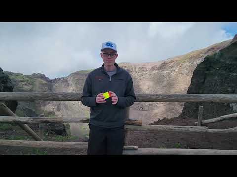 Rubik's Cube Solved at the top of Mt. Vesuvius