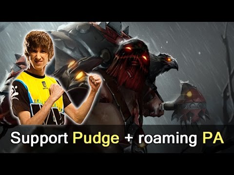 Dendi Pudge + support PA vs w33 — Dota 2