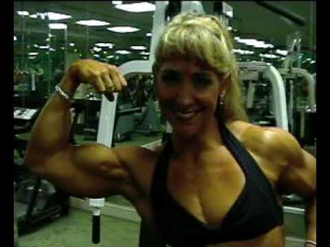 Female Muscle Bicep Flexing
