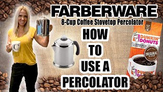 How To Make Coffee in a Percolator step by step demo and  Review