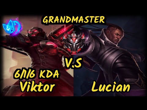 Attila (VIKTOR) vs LUCIAN - 6/1/6 KDA BOTTOM ADC GAMEPLAY - EUW Ranked GRANDMASTER