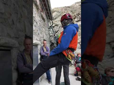 Selbstrettung ohne Bremsknoten Schnüre