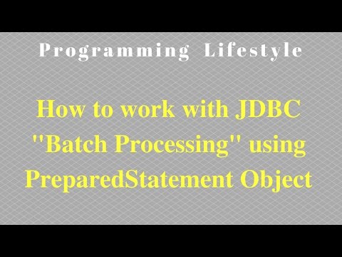 Java How To Work With Jdbc Batch Processing Using Preparedstatement Object