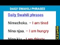 Daily Swahili phrases...Speak like a native