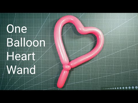 One Balloon Heart Wand Twisting Tutorial單條氣球愛心棒教學