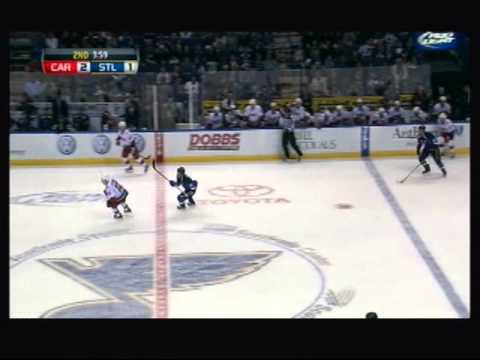 Hockey:Hurricanes vs Blues Oct 21 2011
