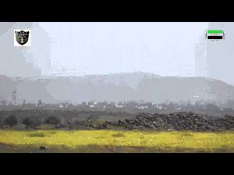 استهداف مقرات النظام في كتيبة جدية في ريف درعا بالمدفعية من قبل لواء الشهيد غسان طويرش