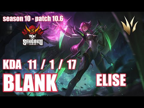 【韓国サーバー/GM】SG BLANK エリス(Elise) VS リーシン(Leesin) JG - Patch10.6 KR Ranked【LoL】
