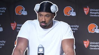 Myles Garrett Postgame Press Conference - Week 8 vs. New England Patriots