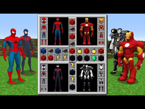 EPIC MINECRAFT SUPERHERO BATTLE - SPIDER MAN vs IRON MAN!