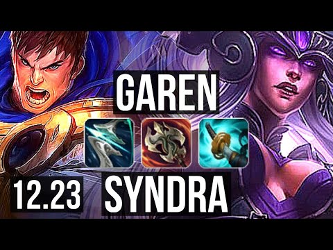 GAREN vs SYNDRA (MID) | 1.8M mastery, 9/1/1, 700+ games, Godlike | EUW Master | 12.23