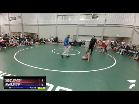 105 Lbs Round 2 (8 Team) - Olivia Browen, Minnesota Blue Vs Grace Beeson, South Carolina A0e0