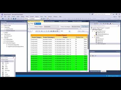 SSRS Tutorial - Highlighting cells - Conditional Formatting