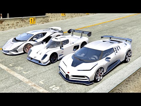 Bugatti Centodieci vs Ultima RS 2020 vs Lamborghini Sian - Old Monza